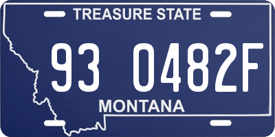 MT license plate 930482F