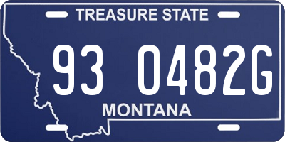 MT license plate 930482G