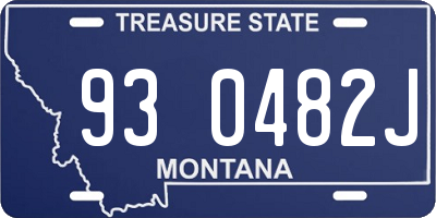 MT license plate 930482J
