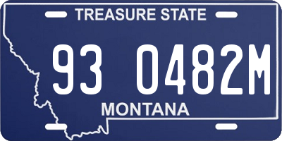 MT license plate 930482M