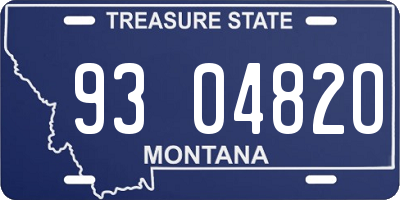 MT license plate 930482O