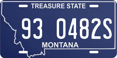 MT license plate 930482S