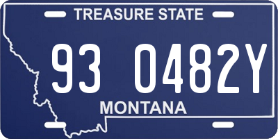 MT license plate 930482Y