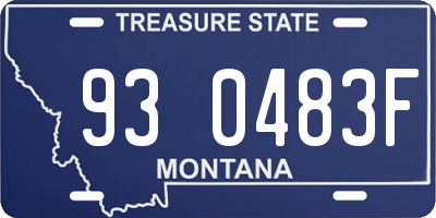 MT license plate 930483F