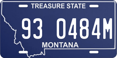 MT license plate 930484M
