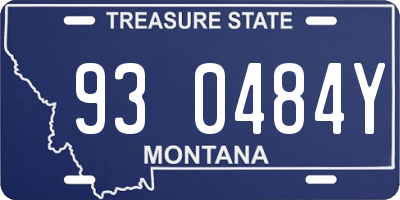 MT license plate 930484Y