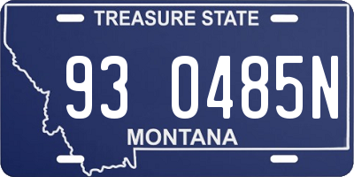 MT license plate 930485N