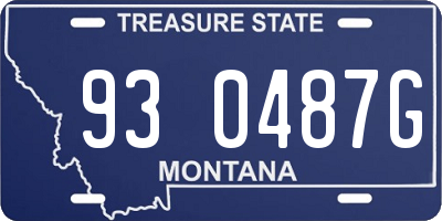 MT license plate 930487G