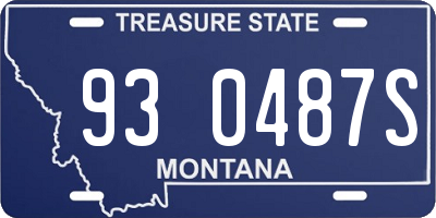 MT license plate 930487S