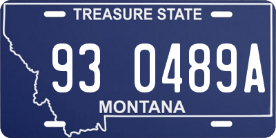 MT license plate 930489A