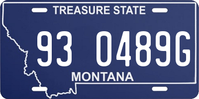 MT license plate 930489G