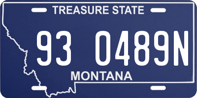 MT license plate 930489N