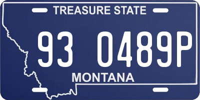MT license plate 930489P