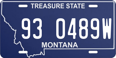 MT license plate 930489W