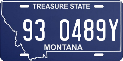 MT license plate 930489Y