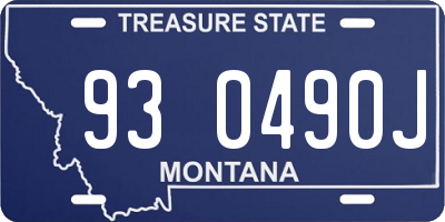 MT license plate 930490J