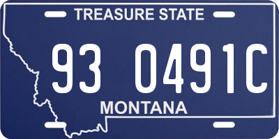 MT license plate 930491C