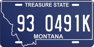 MT license plate 930491K