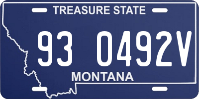 MT license plate 930492V