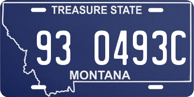 MT license plate 930493C