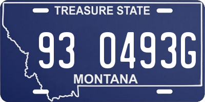 MT license plate 930493G