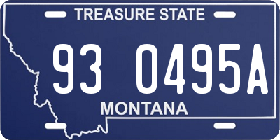 MT license plate 930495A