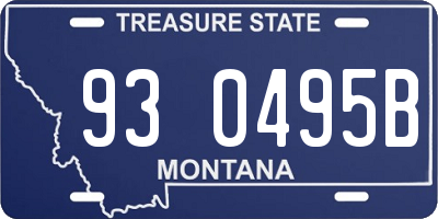 MT license plate 930495B