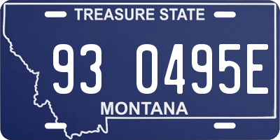 MT license plate 930495E