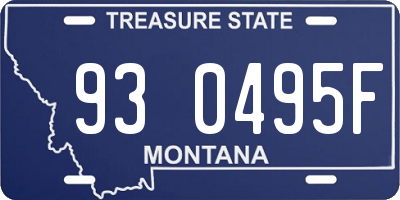 MT license plate 930495F