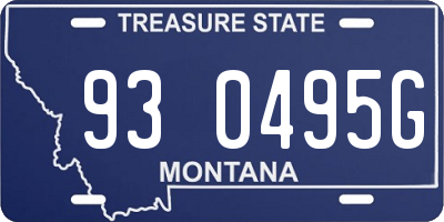 MT license plate 930495G