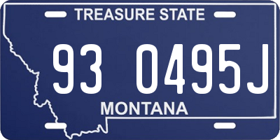 MT license plate 930495J