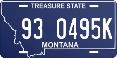 MT license plate 930495K