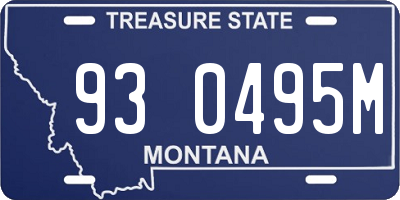 MT license plate 930495M