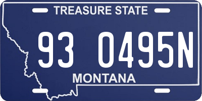 MT license plate 930495N