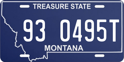 MT license plate 930495T