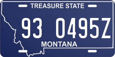 MT license plate 930495Z