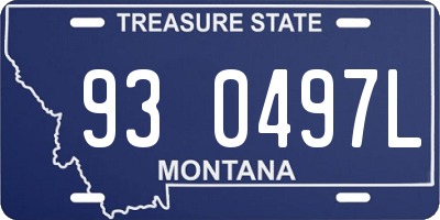MT license plate 930497L