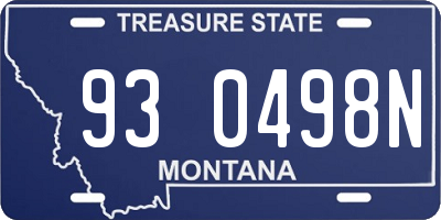 MT license plate 930498N