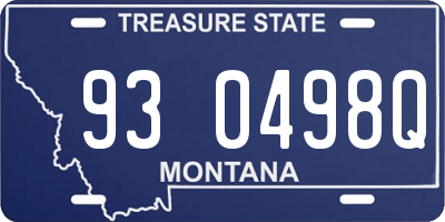 MT license plate 930498Q