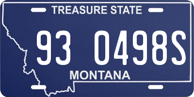 MT license plate 930498S