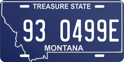 MT license plate 930499E
