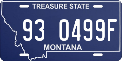 MT license plate 930499F