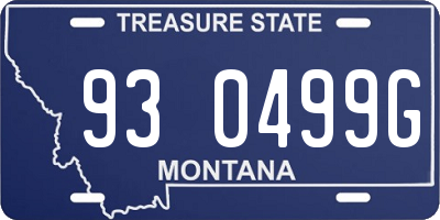 MT license plate 930499G