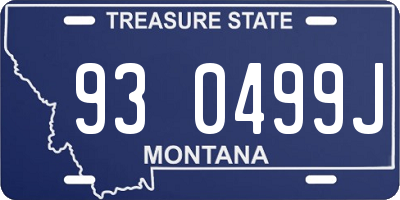 MT license plate 930499J