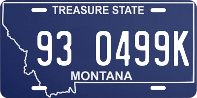 MT license plate 930499K