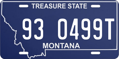 MT license plate 930499T