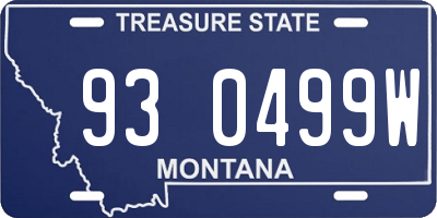 MT license plate 930499W