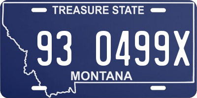 MT license plate 930499X