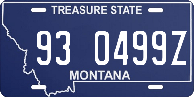 MT license plate 930499Z