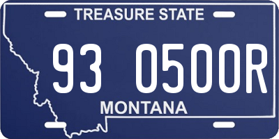 MT license plate 930500R